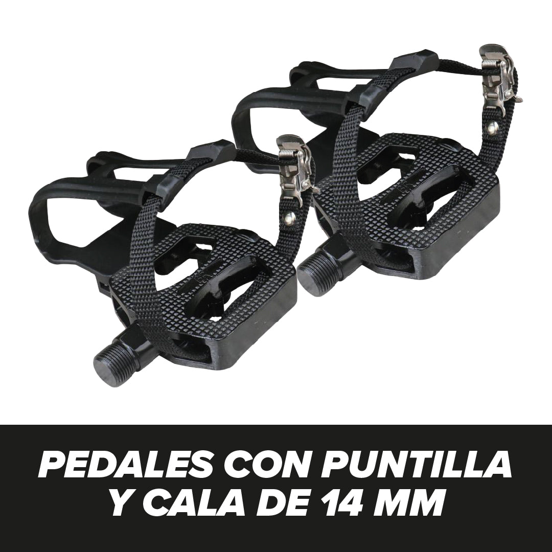 Pedales De Bicicleta Con Puntilla Y Calas 9/16 (14 Mm)